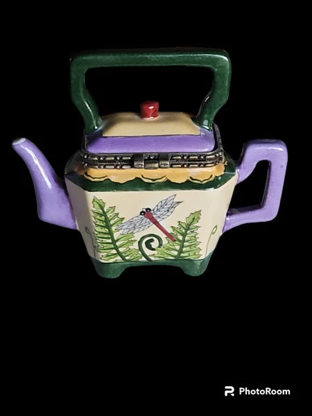 Miniature Teapot Hinged Trinket Box