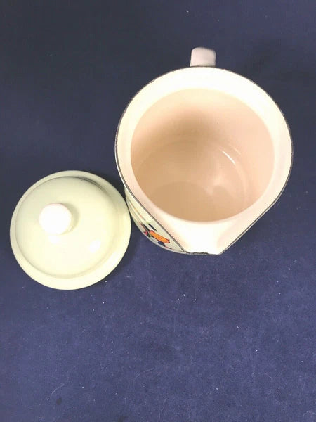 Checklasavakian? Prague Children’s Or Small Enamel Teapot 2 Cups Cats Rainbows