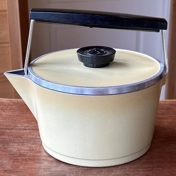CLUB Aluminum Yellow Enamel Tea Kettle Pot Vintage Cookware MCM