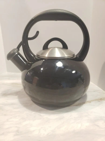 Vintage Enamel And Stainless Steel Whistling Tea Pot Kettle Made In  Thailand