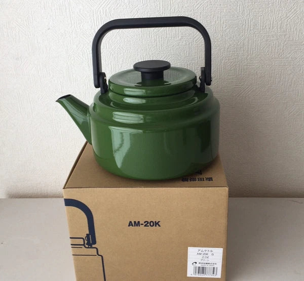 Noda Horo  AM-20K Enamel kettle 2.0L Green  Made in Japan