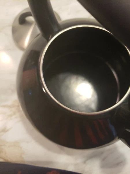 Vintage Enamel And Stainless Steel Whistling Tea Pot Kettle Made In  Thailand