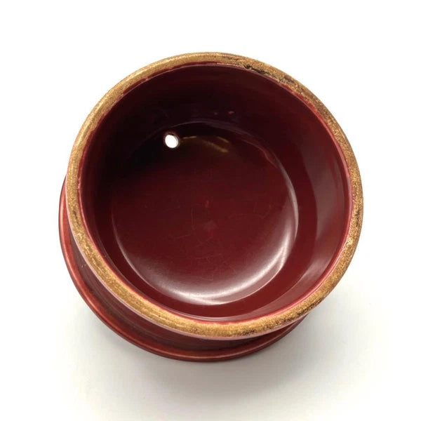 Vintage Gibson’s Burgundy Maroon Gilt & White Enamelled Teapot