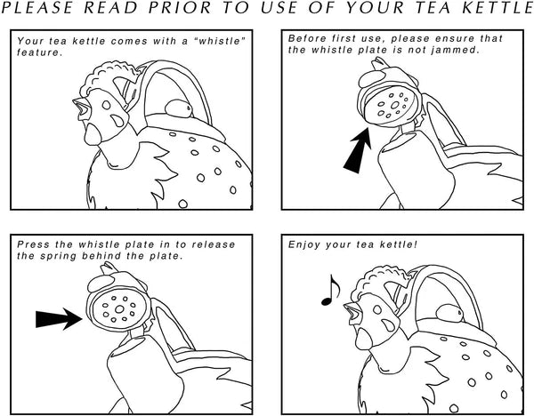 Enameled 1.7 Quart Enamel-on-Steel Whistling Tea Kettle ( Strawberry Cupcake )