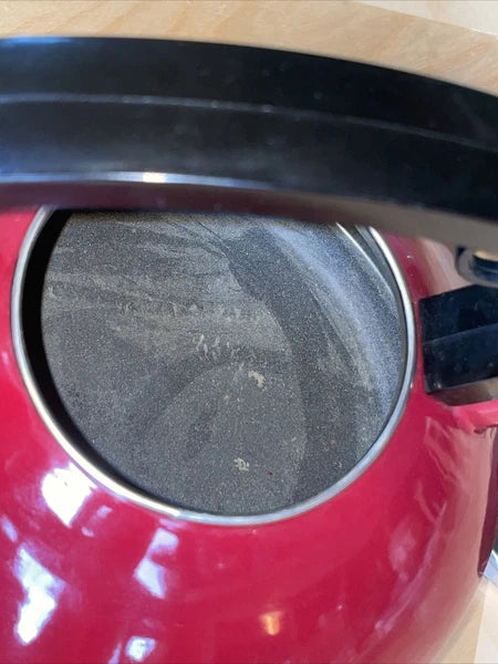 Vintage COPCO Red Enamel Teapot Tea Kettle Whistling MCM Mid Century Thailand