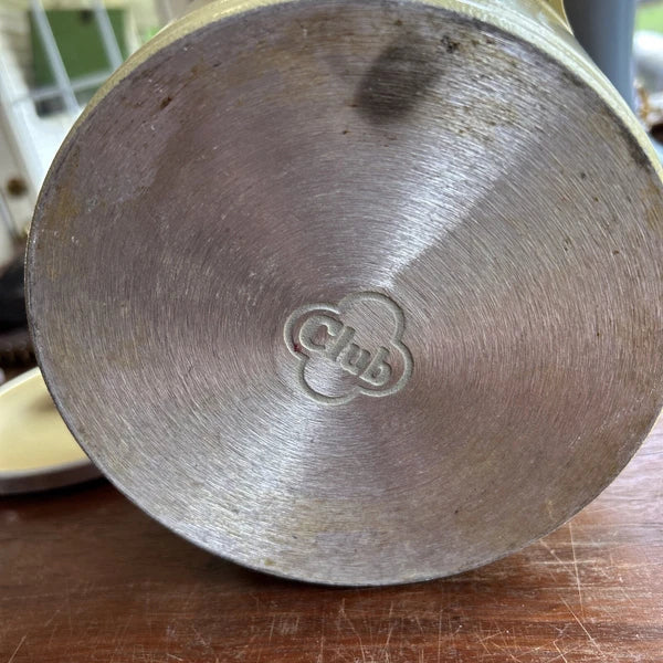 CLUB Aluminum Yellow Enamel Tea Kettle Pot Vintage Cookware MCM