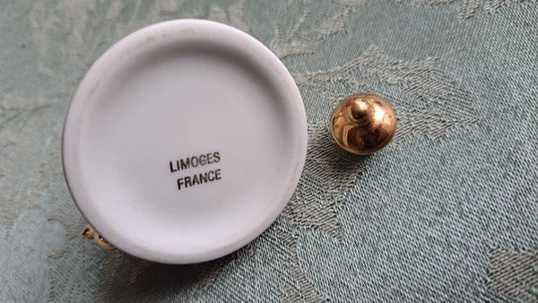 VTG Limoges France Lot Miniature Teapot Courting Couple Porcelain Piano, Basket