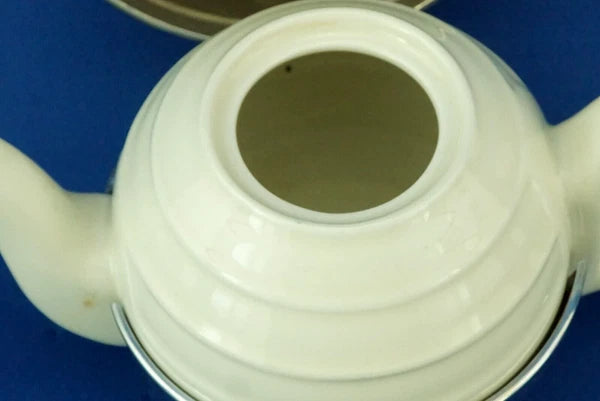 BAUSCHER WEIDEN Thermal teapot 1900 porcelain metal Germany Decò XX