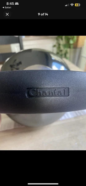 NEW Chantal Whistling Tea Kettle Teapot Onyx Enamel Black Handle