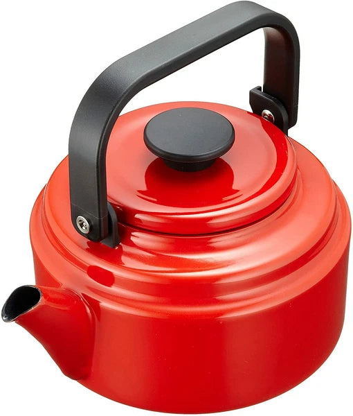 Japanese Enamel Kettle Noda Horo Japan Enameled Teakettle IH 2.0L AM-20K Red