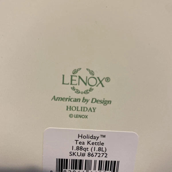 Lenox Vintage Holiday Tea Kettle. Hervidor. 1.8QT (1.8L).  New In Box