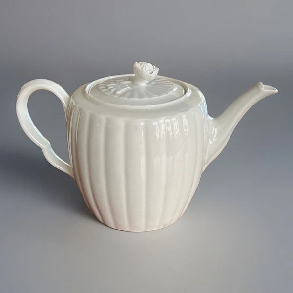 Antique Early Worcester Blanc De Chine Teapot, C 1760