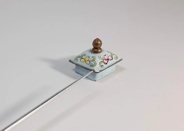 Brass and Enamel Miniature Teapots 2